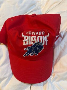 Nike Red Howard Bison Embroidered Adjustable Baseball Cap